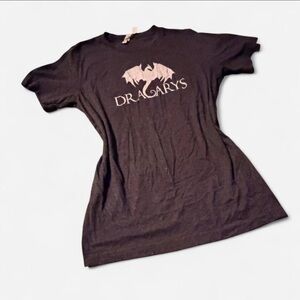 Bella Canvas Women’s Game of Thrones Dracarys Charcoal Grey T-Shirt Size S